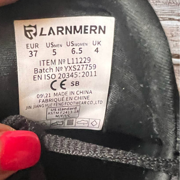 LARNMERN Air Cushion Steel Toe Shoes for Lightweight Work  men 5/wn 6.5 main image 6